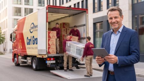 Der Firmenumzug wird gemanaged