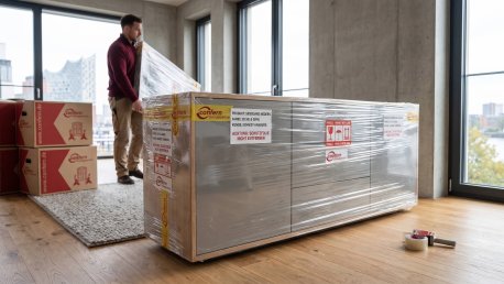 Möbel werden ausgeladen